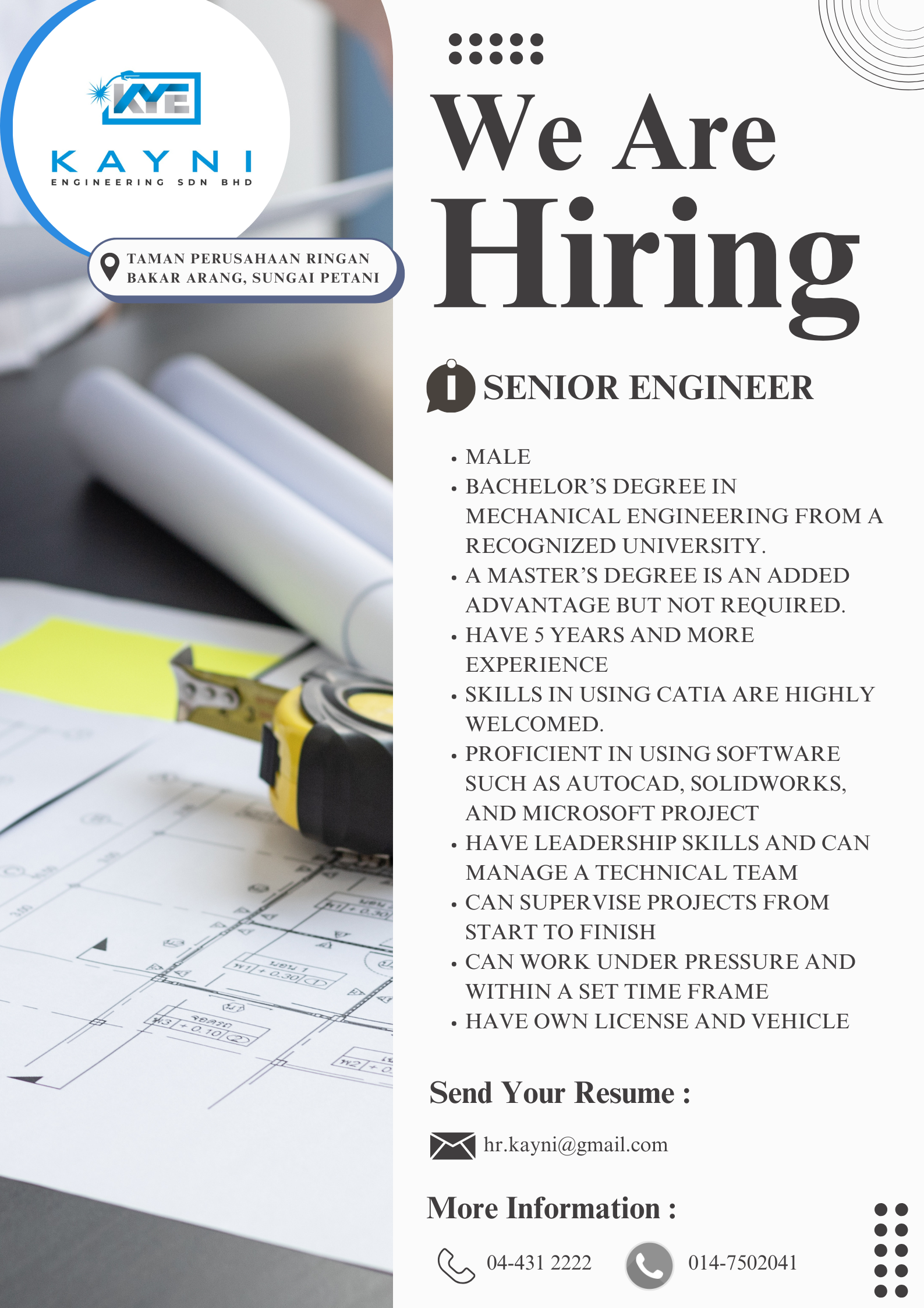 JAWATAN KOSONG_SENIOR ENGINEER